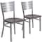 Flash Furniture Silver Slat Chair-Wal Seat, PK2 2-XU-DG-60401-WALW-GG - alternate 3