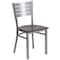 Flash Furniture Silver Slat Chair-Wal Seat, PK2 2-XU-DG-60401-WALW-GG - alternate 4