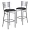 Flash Furniture Silver Slat Stool-Black Seat, PK2 2-XU-DG-60402-BAR-BLKV-GG - alternate 5