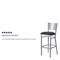Flash Furniture Silver Slat Stool-Black Seat, PK2 2-XU-DG-60402-BAR-BLKV-GG - alternate 2