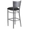 Flash Furniture Silver Slat Stool-Black Seat, PK2 2-XU-DG-60402-BAR-BLKV-GG - alternate 10