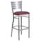 Flash Furniture Silver Slat Stool-Burg Seat, PK2 2-XU-DG-60402-BAR-BURV-GG - alternate 6