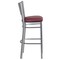Flash Furniture Silver Slat Stool-Burg Seat, PK2 2-XU-DG-60402-BAR-BURV-GG - alternate 7