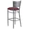 Flash Furniture Silver Slat Stool-Burg Seat, PK2 2-XU-DG-60402-BAR-BURV-GG - alternate 4