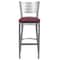 Flash Furniture Silver Slat Stool-Burg Seat, PK2 2-XU-DG-60402-BAR-BURV-GG - alternate 8