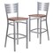 Flash Furniture Silver Slat Stool-Chy Seat, PK2 2-XU-DG-60402-BAR-CHYW-GG - alternate 4