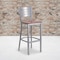 Flash Furniture Silver Slat Stool-Chy Seat, PK2 2-XU-DG-60402-BAR-CHYW-GG - alternate 1