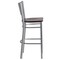 Flash Furniture Silver Slat Stool-Mah Seat, PK2 2-XU-DG-60402-BAR-MAHW-GG - alternate 8