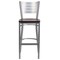 Flash Furniture Silver Slat Stool-Mah Seat, PK2 2-XU-DG-60402-BAR-MAHW-GG - alternate 7