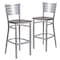 Flash Furniture Silver Slat Stool-Wal Seat, PK2 2-XU-DG-60402-BAR-WALW-GG - alternate 6
