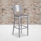 Flash Furniture Silver Slat Stool-Wal Seat, PK2 2-XU-DG-60402-BAR-WALW-GG - alternate 1