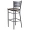Flash Furniture Silver Slat Stool-Wal Seat, PK2 2-XU-DG-60402-BAR-WALW-GG - alternate 4