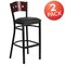 Flash Furniture Bk/Mah 4 Sqr Stool-Black Seat, PK2 2-XU-DG-60515-MAH-BAR-BLKV-GG - alternate 5