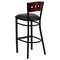 Flash Furniture Bk/Mah 4 Sqr Stool-Black Seat, PK2 2-XU-DG-60515-MAH-BAR-BLKV-GG - alternate 4