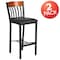 Flash Furniture Bk/Chy Vert Stool-Black Seat, PK2 2-XU-DG-60618B-CHY-BLKV-GG - alternate 2
