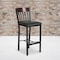 Flash Furniture Bk/Nat Vert Stool-Black Seat, PK2 2-XU-DG-60618B-WAL-BLKV-GG - alternate 1
