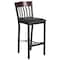 Flash Furniture Bk/Nat Vert Stool-Black Seat, PK2 2-XU-DG-60618B-WAL-BLKV-GG - alternate 2