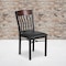 Flash Furniture Bk/Nat Vert Chair-Black Seat, PK2 2-XU-DG-60618-WAL-BLKV-GG - alternate 1