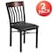 Flash Furniture Bk/Nat Vert Chair-Black Seat, PK2 2-XU-DG-60618-WAL-BLKV-GG - alternate 4