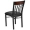 Flash Furniture Bk/Nat Vert Chair-Black Seat, PK2 2-XU-DG-60618-WAL-BLKV-GG - alternate 2