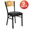 Flash Furniture Bk/Nat Circle Chair-Black Seat, PK2 2-XU-DG-6F2B-CIR-BLKV-GG - alternate 7
