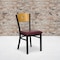 Flash Furniture Bk/Nat Circle Chair-Burg Seat, PK2 2-XU-DG-6F2B-CIR-BURV-GG - alternate 1
