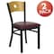 Flash Furniture Bk/Nat Circle Chair-Burg Seat, PK2 2-XU-DG-6F2B-CIR-BURV-GG - alternate 7