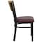 Flash Furniture Bk/Nat Circle Chair-Burg Seat, PK2 2-XU-DG-6F2B-CIR-BURV-GG - alternate 2