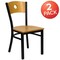 Flash Furniture Bk/Nat Circle Chair-Wood Seat, PK2 2-XU-DG-6F2B-CIR-NATW-GG - alternate 6