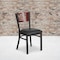 Flash Furniture Bk/Mah Slat Chair-Black Seat, PK2 2-XU-DG-6G5B-MAH-BLKV-GG - alternate 1