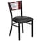 Flash Furniture Bk/Mah Slat Chair-Black Seat, PK2 2-XU-DG-6G5B-MAH-BLKV-GG - alternate 5