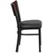 Flash Furniture Bk/Mah Slat Chair-Black Seat, PK2 2-XU-DG-6G5B-MAH-BLKV-GG - alternate 6