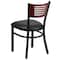 Flash Furniture Bk/Mah Slat Chair-Black Seat, PK2 2-XU-DG-6G5B-MAH-BLKV-GG - alternate 4