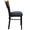 Flash Furniture Black Slat Back Metal Chair, Natural Wood Back, Black Vinyl Seat, PK2 2-XU-DG-6G7B-SLAT-BLKV-GG - alternate 7