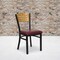 Flash Furniture Bk/Nat Slat Chair-Burg Seat, PK2 2-XU-DG-6G7B-SLAT-BURV-GG - alternate 1