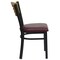 Flash Furniture Bk/Nat Slat Chair-Burg Seat, PK2 2-XU-DG-6G7B-SLAT-BURV-GG - alternate 2