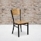 Flash Furniture Bk/Nat Slat Chair-Wood Seat, PK2 2-XU-DG-6G7B-SLAT-NATW-GG - alternate 1