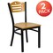 Flash Furniture Bk/Nat Slat Chair-Wood Seat, PK2 2-XU-DG-6G7B-SLAT-NATW-GG - alternate 6