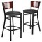 Flash Furniture Bk/Mah Slat Stool-Black Seat, PK2 2-XU-DG-6H1B-MAH-BAR-BLKV-GG - alternate 3