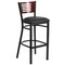 Flash Furniture Bk/Mah Slat Stool-Black Seat, PK2 2-XU-DG-6H1B-MAH-BAR-BLKV-GG - alternate 5