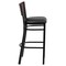 Flash Furniture Bk/Mah Slat Stool-Black Seat, PK2 2-XU-DG-6H1B-MAH-BAR-BLKV-GG - alternate 7