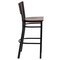 Flash Furniture Bk/Mah Slat Stool-Wood Seat, PK2 2-XU-DG-6H1B-MAH-BAR-MTL-GG - alternate 7