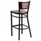 Flash Furniture Bk/Mah Slat Stool-Wood Seat, PK2 2-XU-DG-6H1B-MAH-BAR-MTL-GG - alternate 3