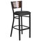 Flash Furniture Bk/Wal Slat Stool-Black Seat, PK2 2-XU-DG-6H1B-WAL-BAR-BLKV-GG - alternate 10