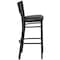 Flash Furniture Bk/Wal Slat Stool-Black Seat, PK2 2-XU-DG-6H1B-WAL-BAR-BLKV-GG - alternate 7