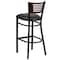Flash Furniture Bk/Wal Slat Stool-Black Seat, PK2 2-XU-DG-6H1B-WAL-BAR-BLKV-GG - alternate 9