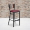 Flash Furniture Bk/Wal Slat Stool-Burg Seat, PK2 2-XU-DG-6H1B-WAL-BAR-BURV-GG - alternate 1