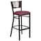 Flash Furniture Bk/Wal Slat Stool-Burg Seat, PK2 2-XU-DG-6H1B-WAL-BAR-BURV-GG - alternate 3