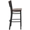 Flash Furniture Bk/Wal Slat Stool-Wood Seat, PK2 2-XU-DG-6H1B-WAL-BAR-MTL-GG - alternate 7