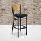 Flash Furniture Bk/Nat Slat Stool-Black Seat, PK2 2-XU-DG-6H3B-SLAT-BAR-BLKV-GG - alternate 1